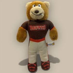Vtg 1993 GOOD STUFF CLEVELAND BROWNS BEAR DOLL 9” TALL